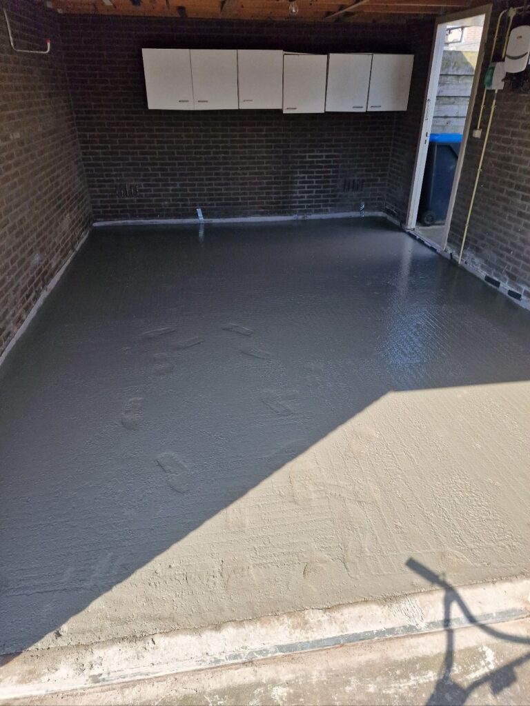 betonvloer net gestort